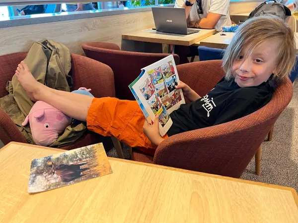Reading on the ferry