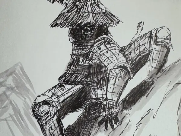 Line Art drawing after shopping pens (by pappa)